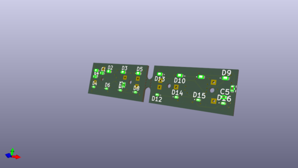 Scania square backlight pcb