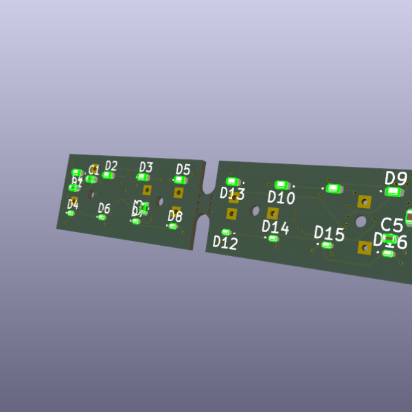 Scania square backlight pcb