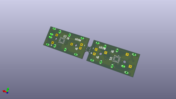 Scania square backlight pcb