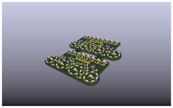 Scania round backlight pcb