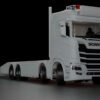Scania S 4 axle flatbed 1/32 RC truck 3D printed model front view