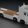 Scania S 8x4 flatbed chassis detail for 1/32 scale RC build