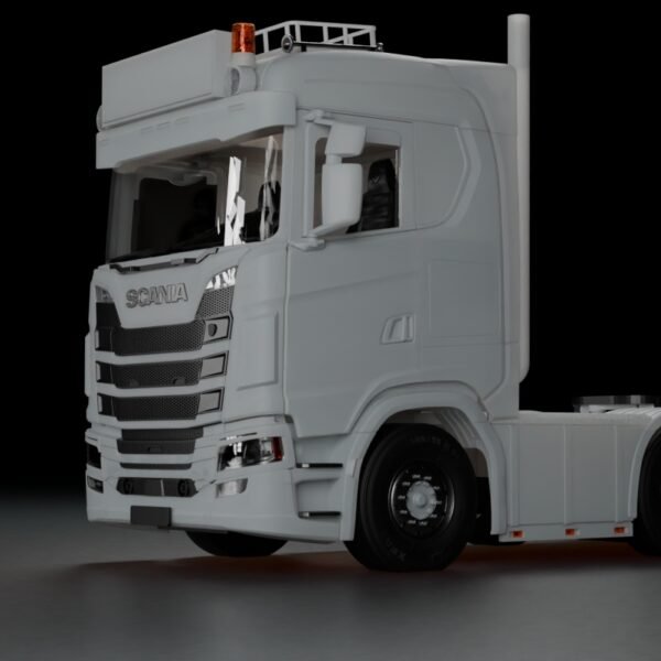 Scania S Hardeman model 1/32 RC truck 3D printed custom build front view