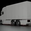 Scania T 3 axle cooler 1/32 RC truck 3D printed model front view