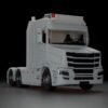 Scania T 6x2 low hood 1/32 RC truck 3D printed model front view