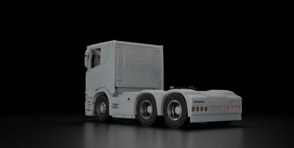 Side view of Scania R flat roof 1/32 DIY RC truck model