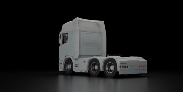 Side view Scania S high roof 6x2 DIY 3D printed RC truck model