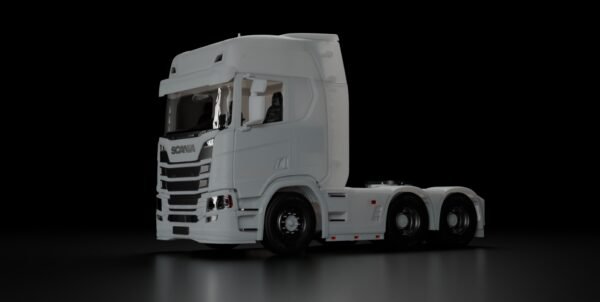 Scania S high roof 6x2 1/32 RC truck 3D printed model front view