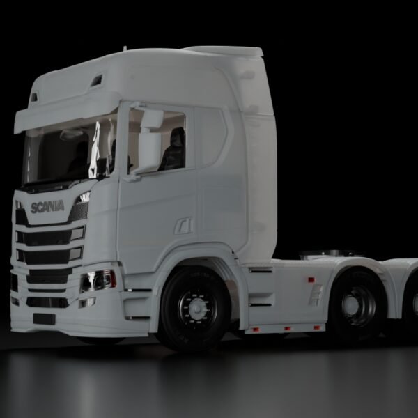 Scania S high roof 6x2 1/32 RC truck 3D printed model front view