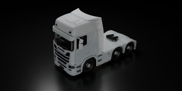 Detailed Scania S high roof cab and 6x2 chassis RC build