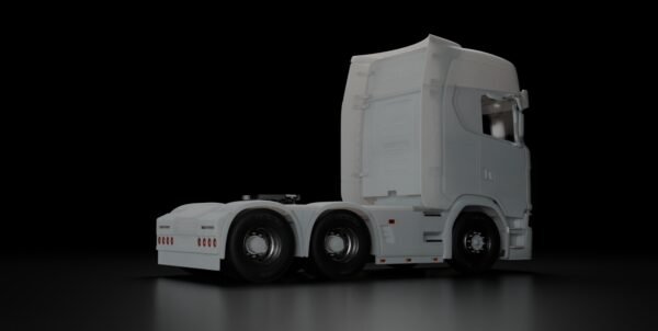 Scania S cab detail and 4x2 chassis layout for RC build