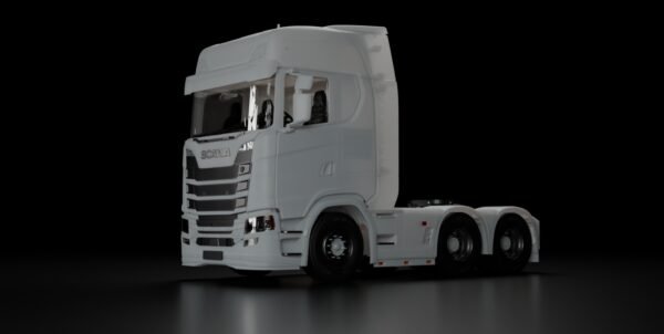 Scania S high roof 6x2 1/32 RC truck 3D printed model front view