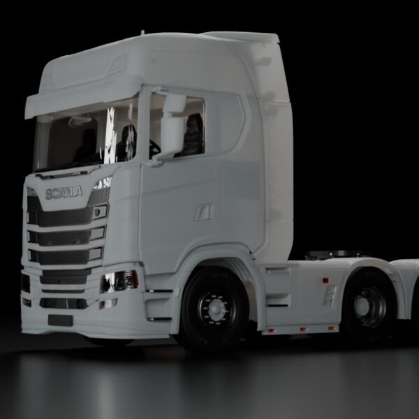 Scania S high roof 6x2 1/32 RC truck 3D printed model front view